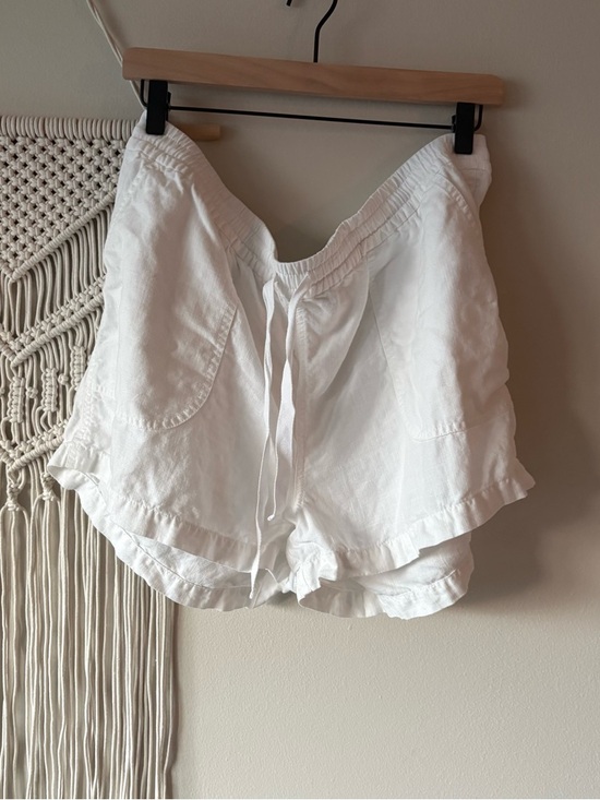 J. Crew Pants - J. Crew White Linen-Blend Drawstring Shorts